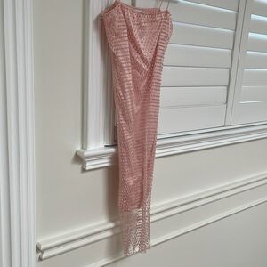 Pink Spaghetti Strap Slip Midi Dress (from honey store)